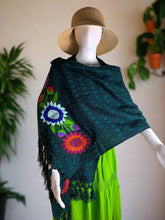 Load image into Gallery viewer, Floral Embroidered Mexican Rebozo/Shawl