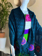 Load image into Gallery viewer, Floral Embroidered Mexican Rebozo/Shawl
