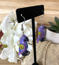 Load image into Gallery viewer, Hand-Made Alebrije Parrot Earrings