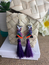 Load image into Gallery viewer, Hand-Made Owl Alebrije Earrings with Tassels