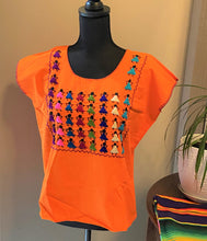 Load image into Gallery viewer, Muñequitas Hand-Embroidered Blouse (Medium)