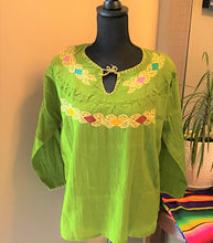 Load image into Gallery viewer, Embroidered Blouse (3/4 Sleeve) - Medium/One Size