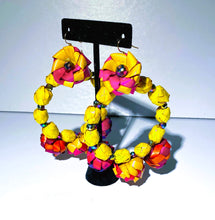 Load image into Gallery viewer, Beautiful Mexican Artisanal Palm Leaf Earrings/Statement Earrings/ Hand Made