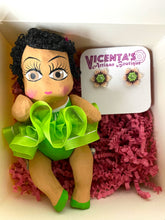 Load image into Gallery viewer, Beautiful Hand-Made Baby Ballerina Doll With Stud Huichol Earrings/Gift Set