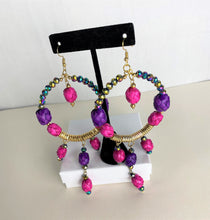 Load image into Gallery viewer, Beautiful Oversized Mexican Artisanal Palm Leaf Earrings/Statemen Earrings/ Hand Made