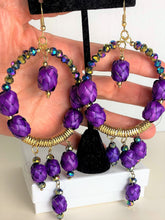 Load image into Gallery viewer, Beautiful Oversized Mexican Artisanal Palm Leaf Earrings/Statemen Earrings/ Hand Made