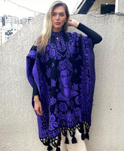 Load image into Gallery viewer, Frida Kahlo Mexican Poncho