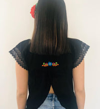 Load image into Gallery viewer, Floral Embroidered Mexican Blouse - (S/M - One Size)