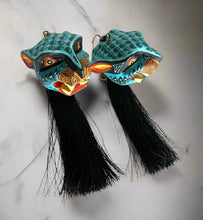 Load image into Gallery viewer, Fabulous and Extravagant Jaguar Alebrije Earrings / Hand Made / Oversized
