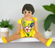 Load image into Gallery viewer, Mexican Cartoneria  Lupita Doll - Yellow
