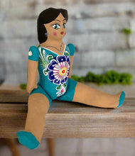 Load image into Gallery viewer, Mexican Cartoneria  Lupita Doll - Blue (Celest)
