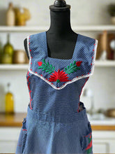 Load image into Gallery viewer, Artisanal Embroidered Apron - Navy Blue / L, XL
