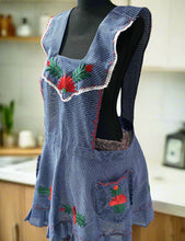 Load image into Gallery viewer, Artisanal Embroidered Apron - Navy Blue / L, XL
