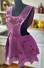 Load image into Gallery viewer, Artisanal Embroidered Apron - Magenta / XL
