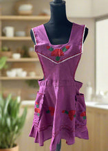 Load image into Gallery viewer, Artisanal Embroidered Apron - Magenta / XL
