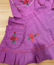 Load image into Gallery viewer, Artisanal Embroidered Apron - Magenta / XL
