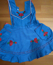 Load image into Gallery viewer, Artisanal Embroidered Apron - Azure XL

