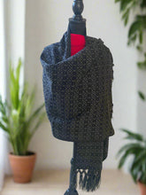Load image into Gallery viewer, Mexican Rebozo/Shawl - Black/Gray
