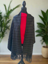 Load image into Gallery viewer, Mexican Rebozo/Shawl - Black/Gray
