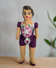Load image into Gallery viewer, Mexican Cartoneria  Lupita Doll - Plum
