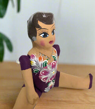 Load image into Gallery viewer, Mexican Cartoneria  Lupita Doll - Plum
