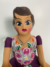 Load image into Gallery viewer, Mexican Cartoneria  Lupita Doll - Plum
