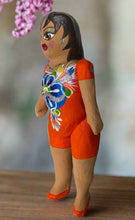 Load image into Gallery viewer, Mexican Cartoneria  Lupita Doll - Orange
