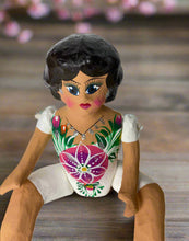 Load image into Gallery viewer, Mexican Cartoneria  Lupita Doll - White
