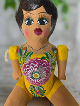 Load image into Gallery viewer, Mexican Cartoneria  Lupita Doll - Yellow 2

