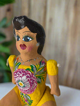 Load image into Gallery viewer, Mexican Cartoneria  Lupita Doll - Yellow 2
