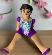 Load image into Gallery viewer, Mexican Cartoneria  Lupita Doll - Purple 2
