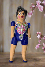 Load image into Gallery viewer, Mexican Cartoneria  Lupita Doll_Blue
