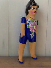 Load image into Gallery viewer, Mexican Cartoneria  Lupita Doll_Blue
