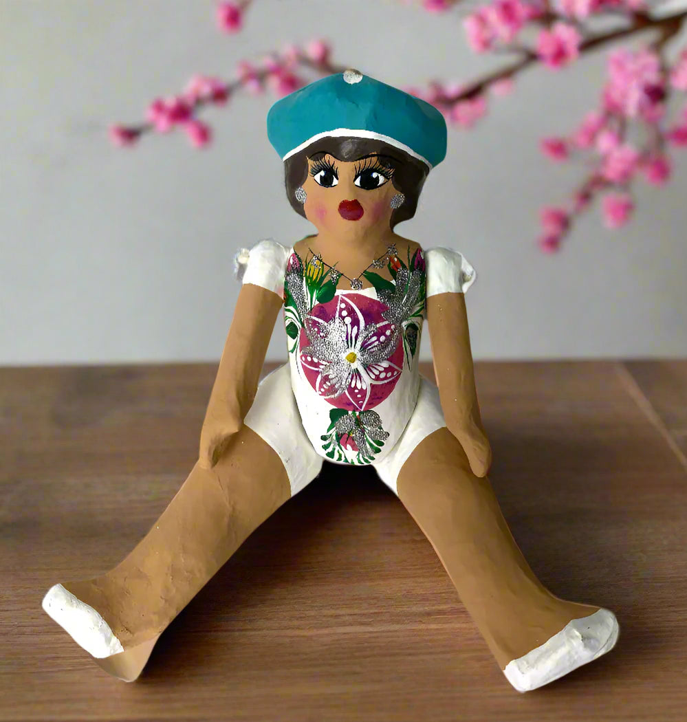 Mexican Cartoneria  Lupita Doll - White 2