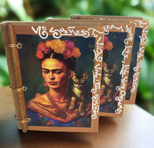 Load image into Gallery viewer, Handmade Artisan Blank Notebook Frida kahlo Boho Look
