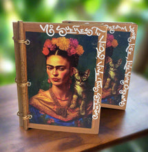 Load image into Gallery viewer, Handmade Artisan Blank Notebook Frida kahlo Boho Look
