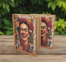 Load image into Gallery viewer, Handmade Artisan Blank Notebook Frida kahlo Boho Look
