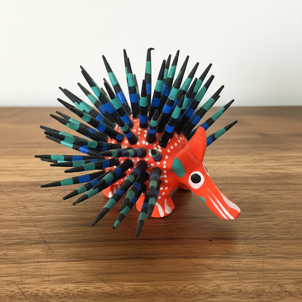 Mexican Porcupine Mini Alebrije Figurine