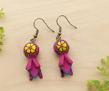 Load image into Gallery viewer, Little Pink Frog Alebrije Earrings
