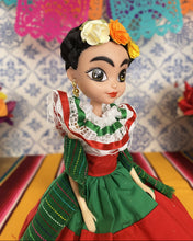 Load image into Gallery viewer, Mexican Frida Doll in Regional Clothes
