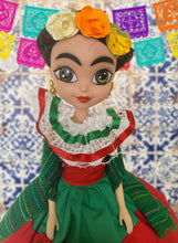 Load image into Gallery viewer, Mexican Frida Doll in Regional Clothes
