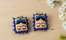 Load image into Gallery viewer, Beautiful Hand-Made Embroidered Frida Kahlo Earrings
