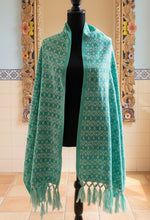 Load image into Gallery viewer, Mexican Rebozo/Shawl - Aqua
