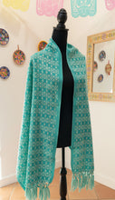 Load image into Gallery viewer, Mexican Rebozo/Shawl - Aqua
