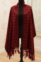 Load image into Gallery viewer, Mexican Rebozo/Shawl - Red / Diamond Pattern
