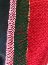 Load image into Gallery viewer, Mexican Rebozo/Shawl - Red / Green Stripe
