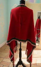 Load image into Gallery viewer, Mexican Rebozo/Shawl - Red / Green Stripe

