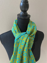 Load image into Gallery viewer, Mexican Rebozo/Shawl - Aqua / Yellow
