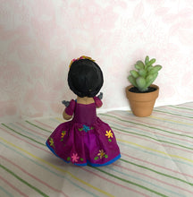 Load image into Gallery viewer, Hand-Made Baby Frida Doll - Purple Dress
