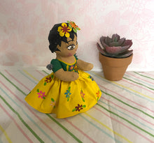 Load image into Gallery viewer, Hand-Made Baby Frida Doll - Yellow Dress
